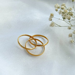 The Classic Gold Plated Silver 925 Interlinked Ring Stack