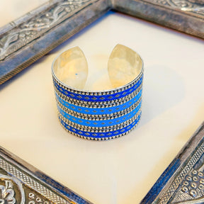 Kupara Enamel Silver 925 Cuff Bangle