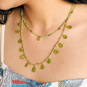 Perry Colorstone 18K Gold Plated Silver 925 Necklace