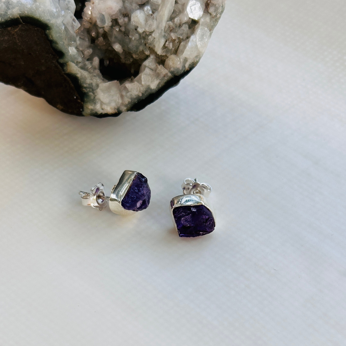 Mila Amethyst Silver 925 Earrings