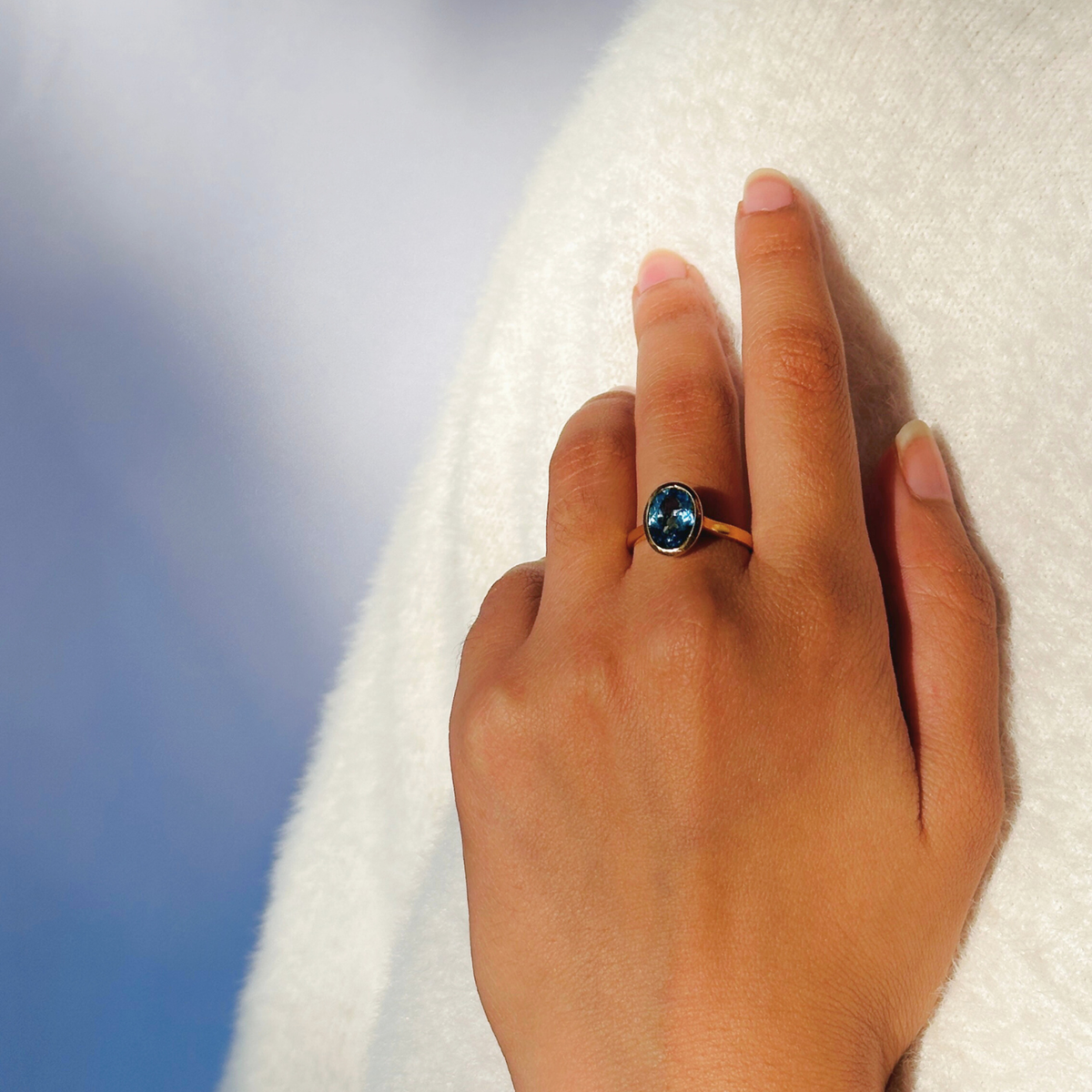 Iyla Blue Topaz Silver 925 Ring