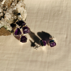 Mila Amethyst Silver 925 Earrings