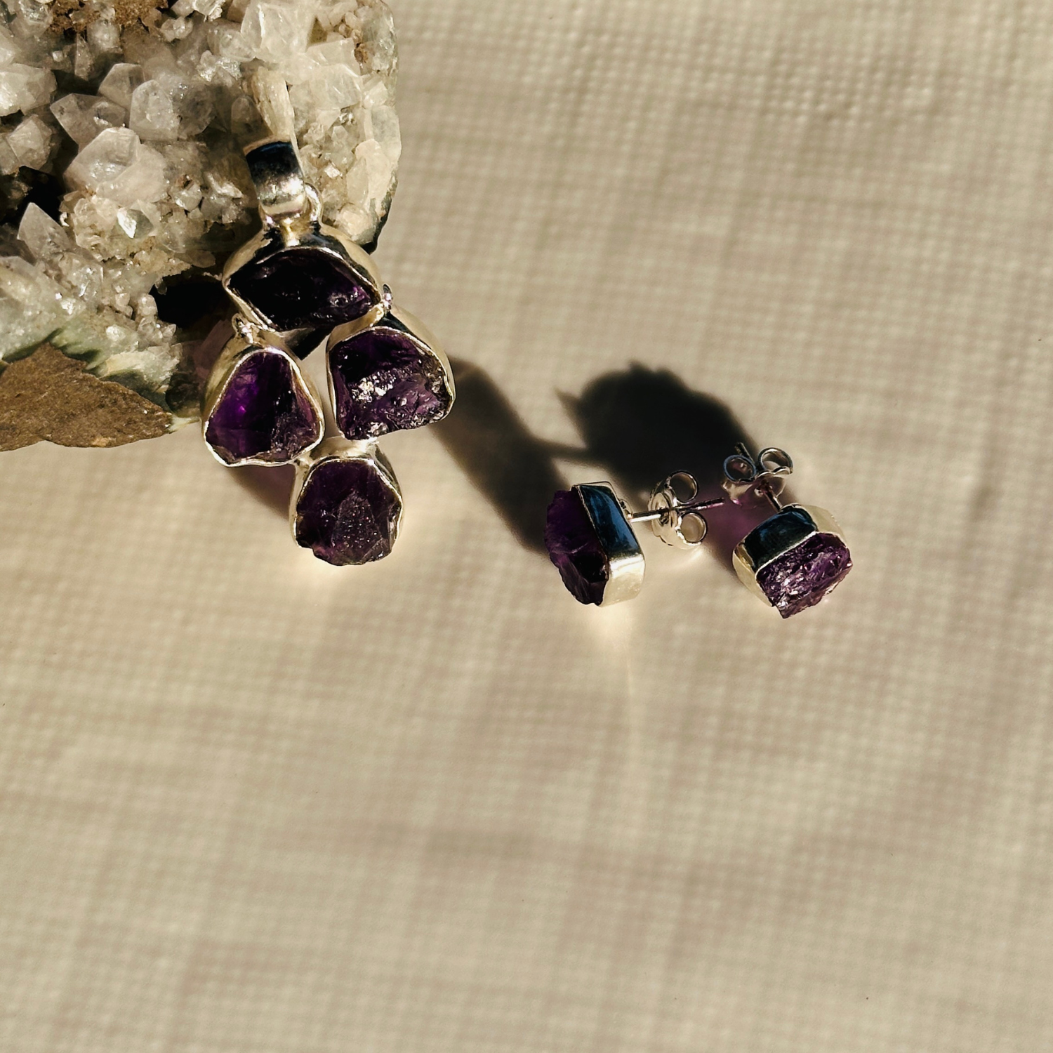 Mila Amethyst Silver 925 Earrings