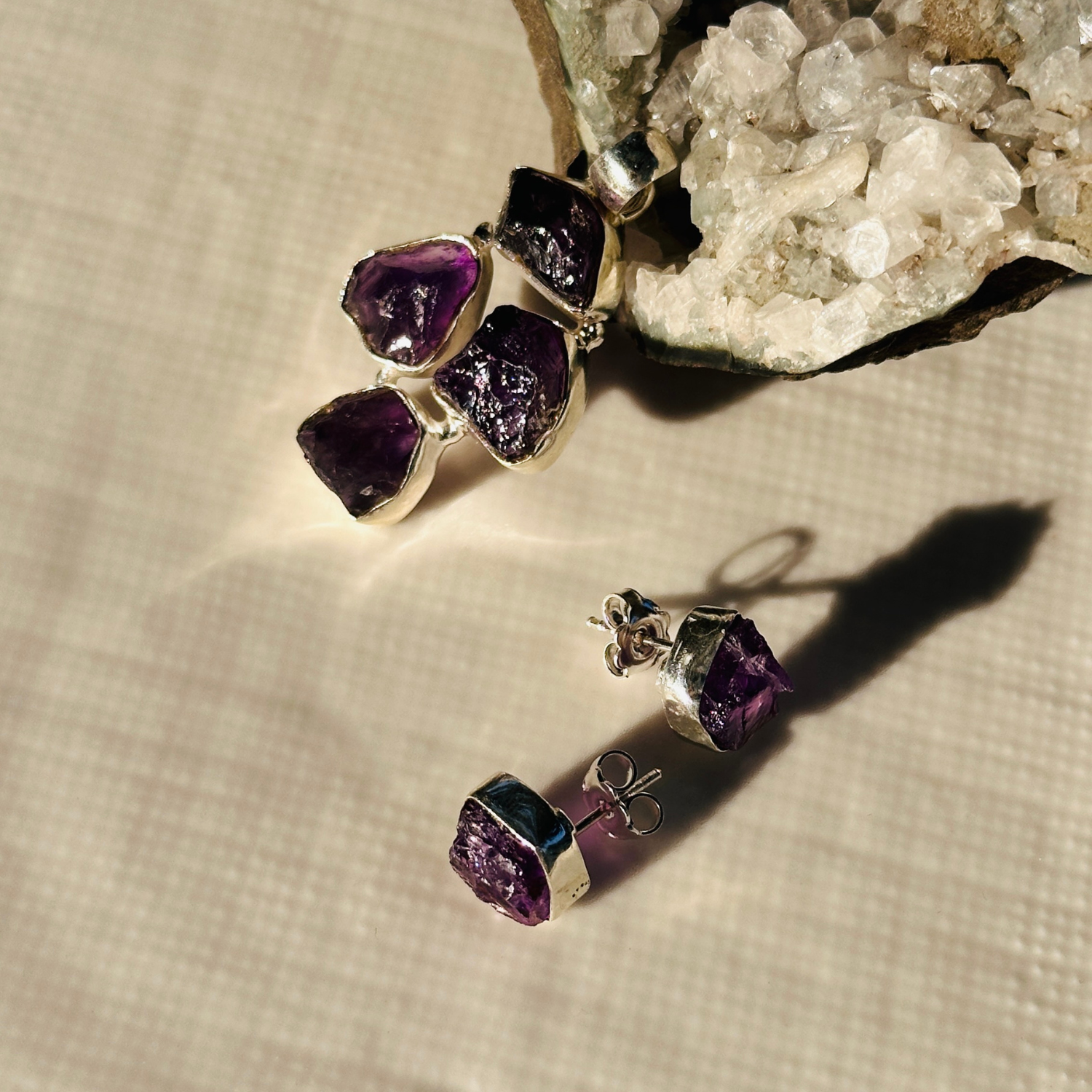 Mila Amethyst Silver 925 Earrings