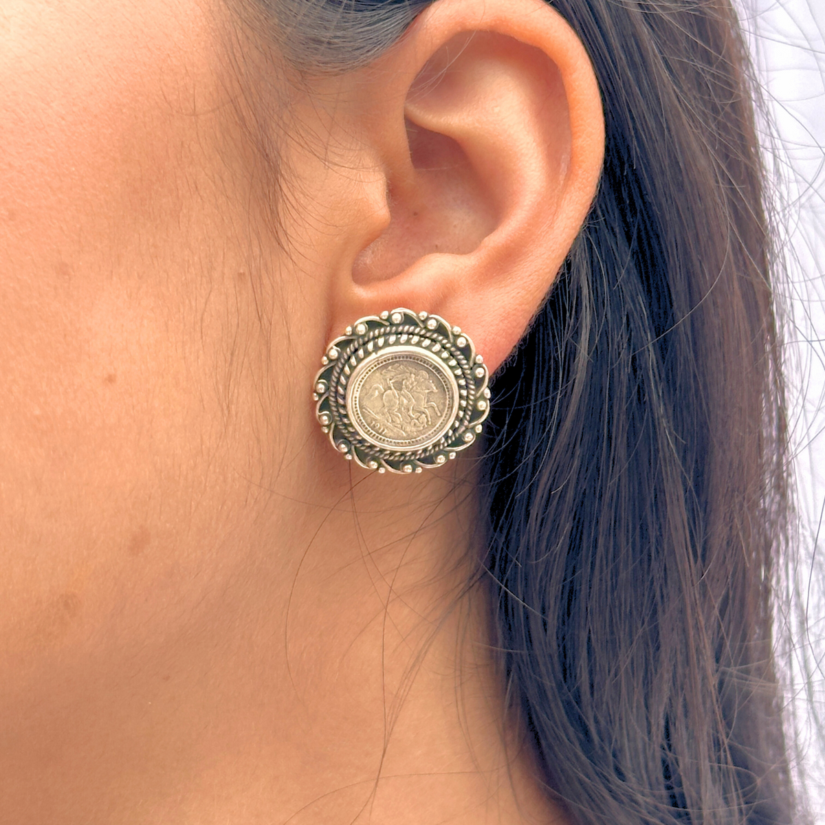 Eklavya Traditional Silver 925 Earrings