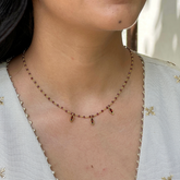 Yero Garnet 18k Gold Plated Silver 925 Necklace