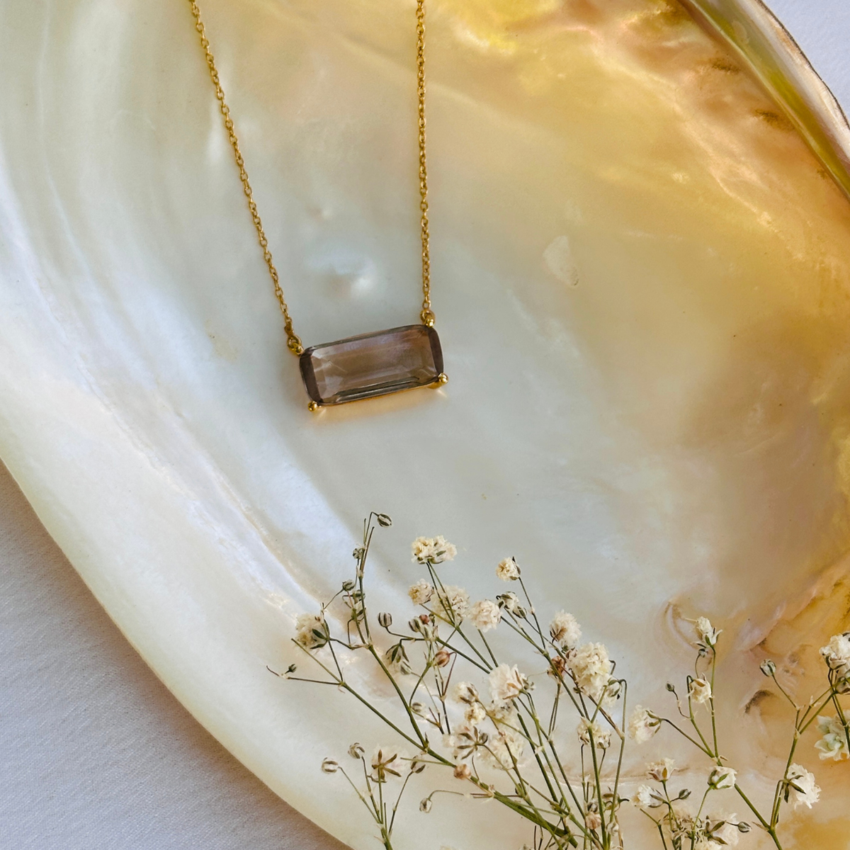 Tiva Smokey Quartz Silver 925 Pendant necklace