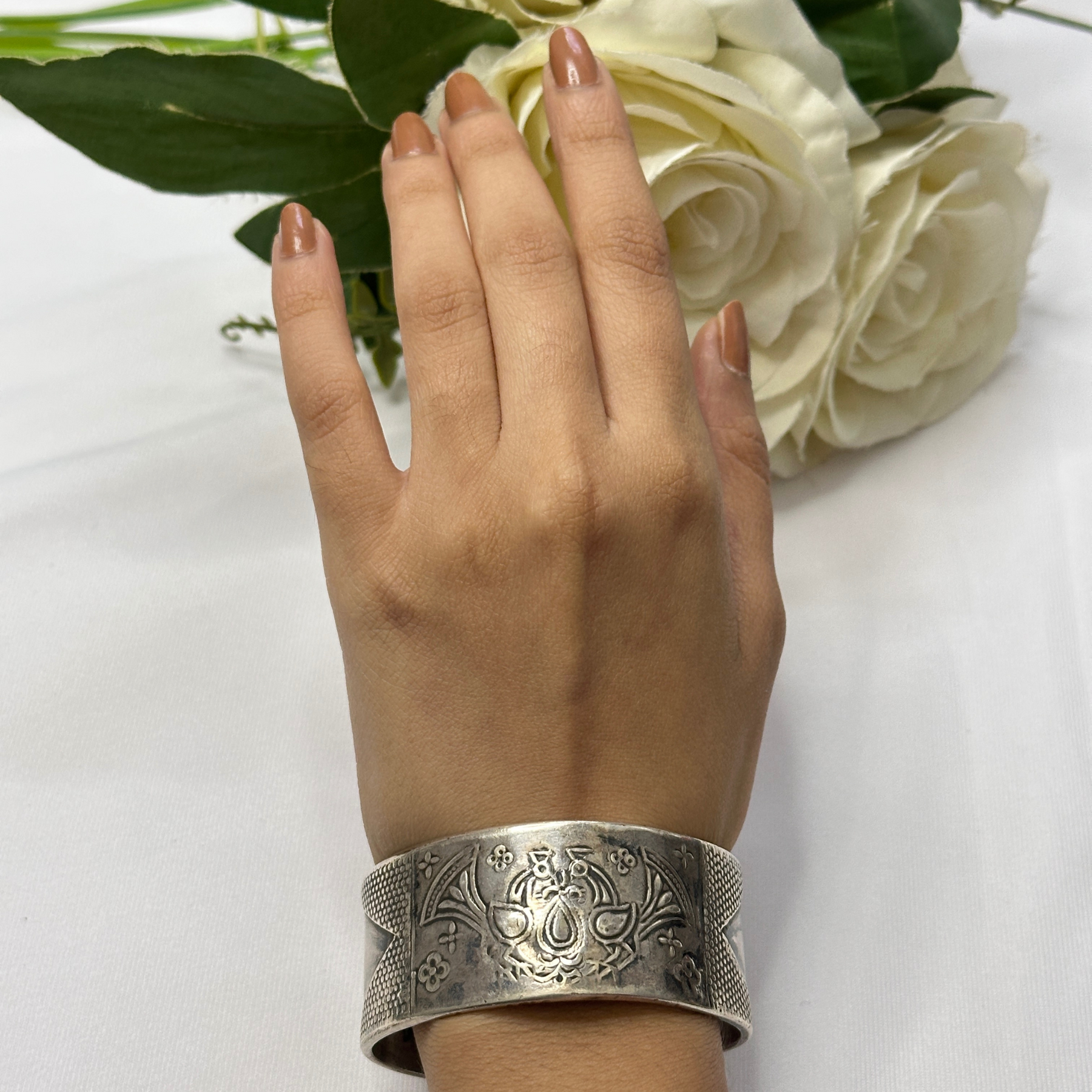 Kalyani Traditional Silver 925 Cuff Bangle