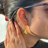 Agnees Gold Plated Silver 925 Earrings