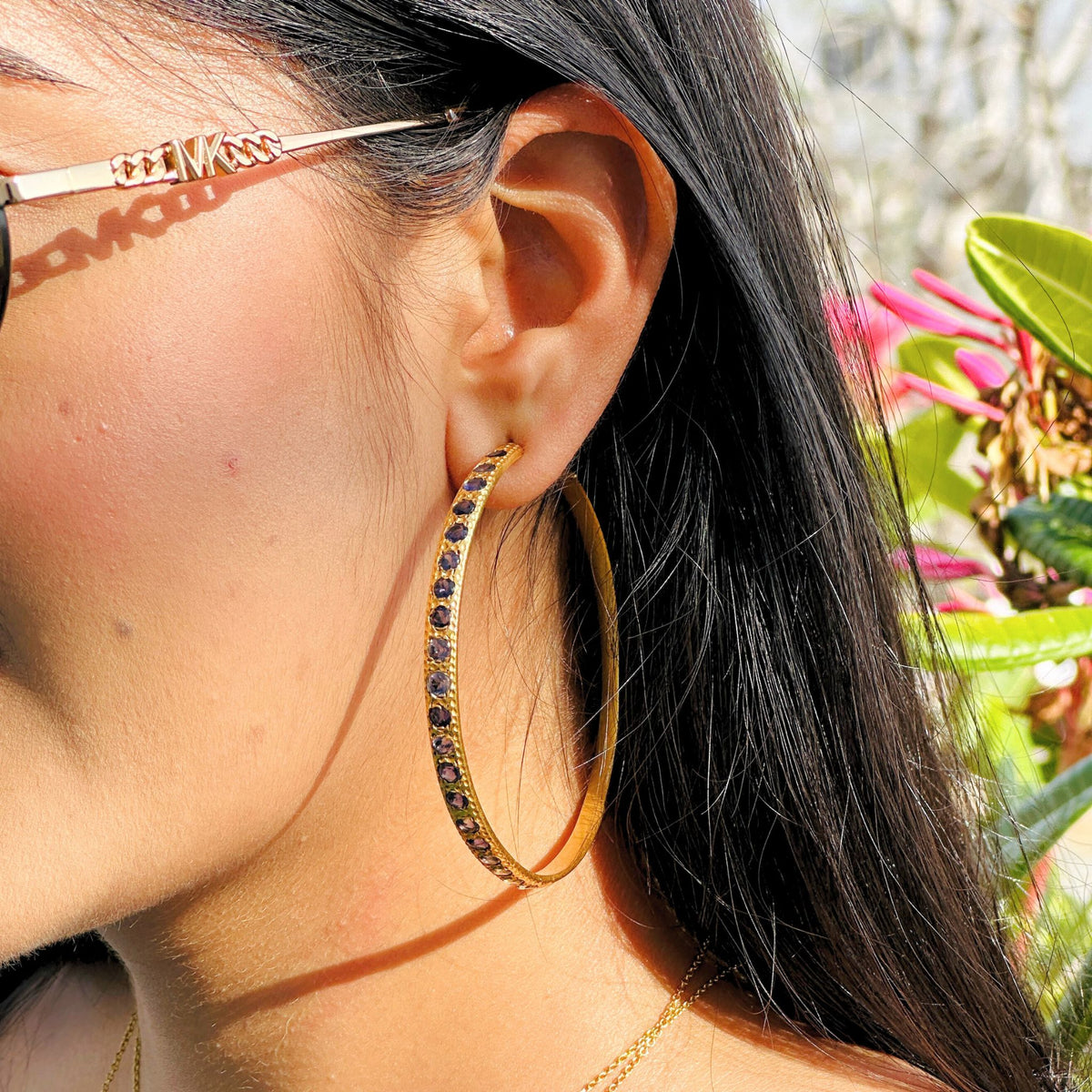 Eion Iolite 18K Gold Plated Silver 925 Earrings