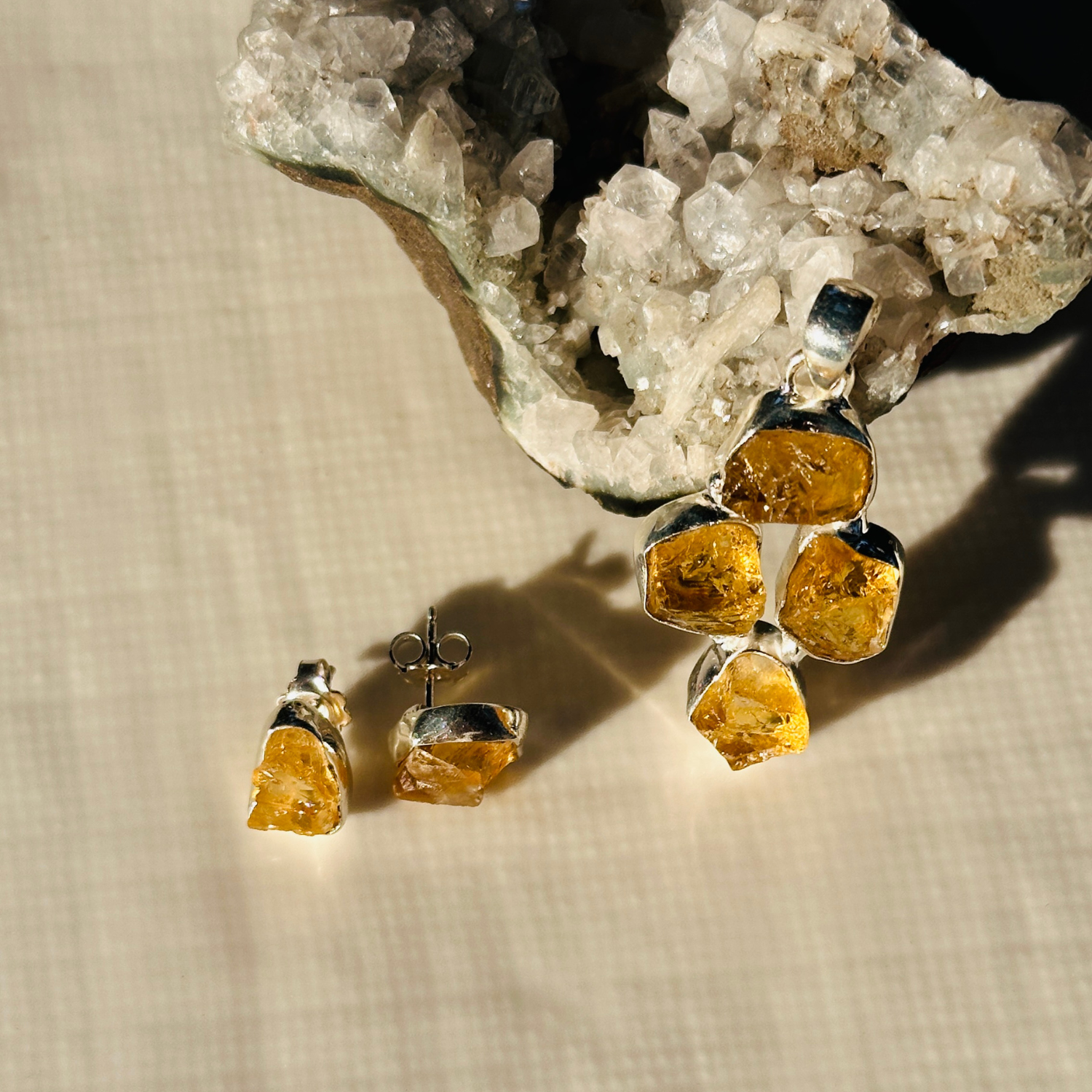 Citrine gemstone jewelry, Citrine Pendant, Silver 925 pendant, Citrine 