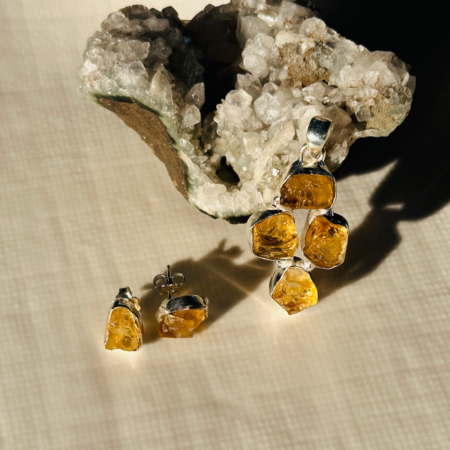 Raon Citrine 925 Studs Earrings