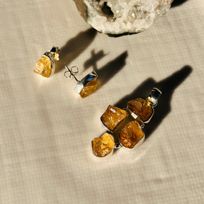 Raon Citrine 925 Studs Earrings