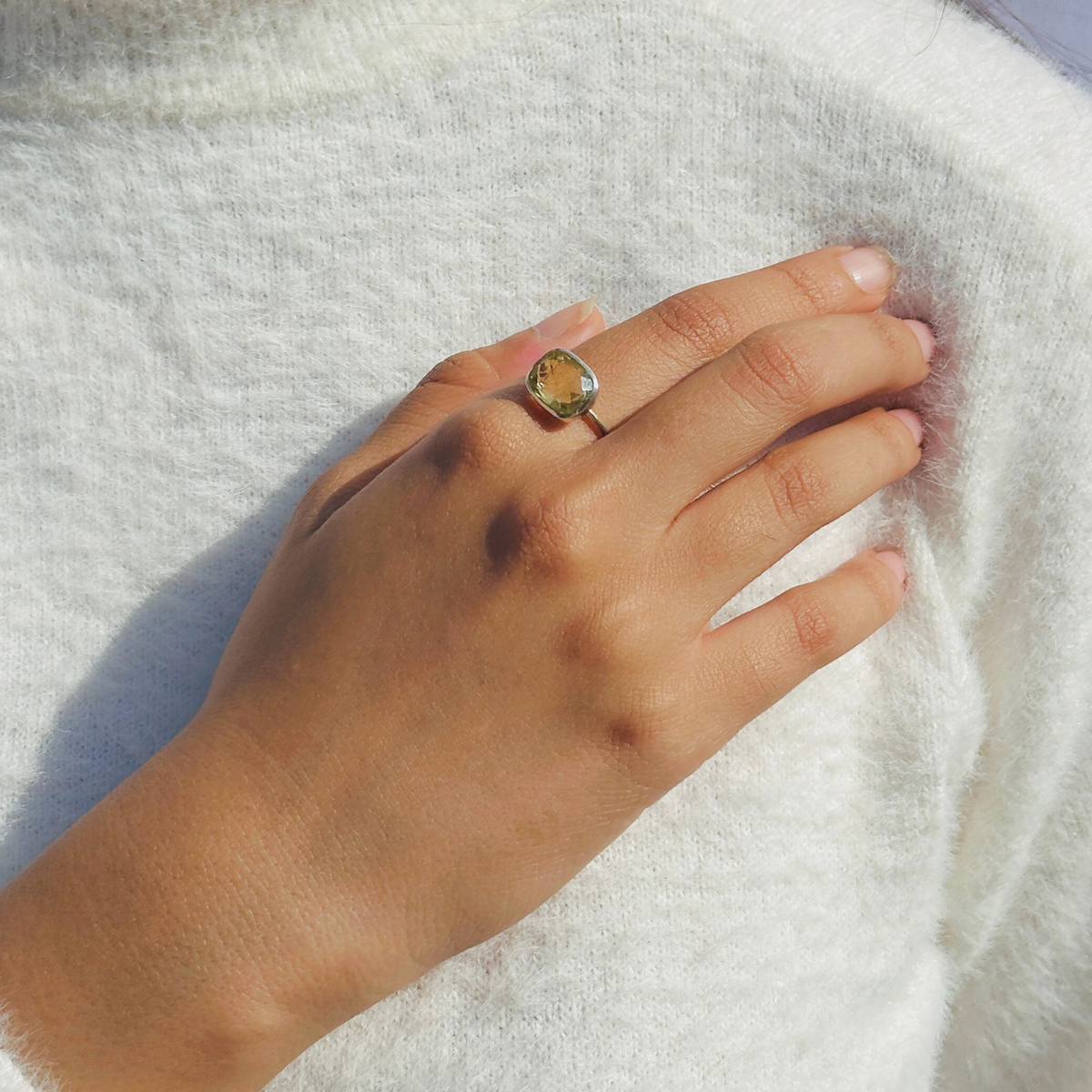 Prle Lemon Quartz Silver 925 Ring