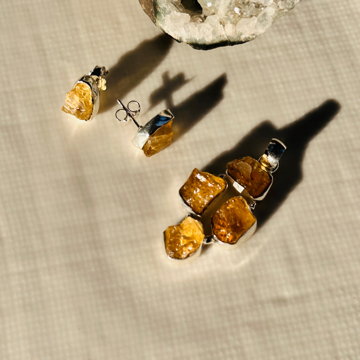 Raon Citrine 925 Studs Earrings
