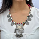 Ganpati Handpainted Silver 925 Necklace