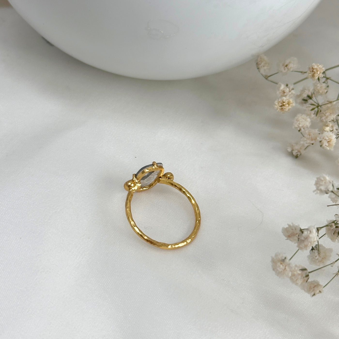 Radi Diamond Gold Plated Silver 925 Ring