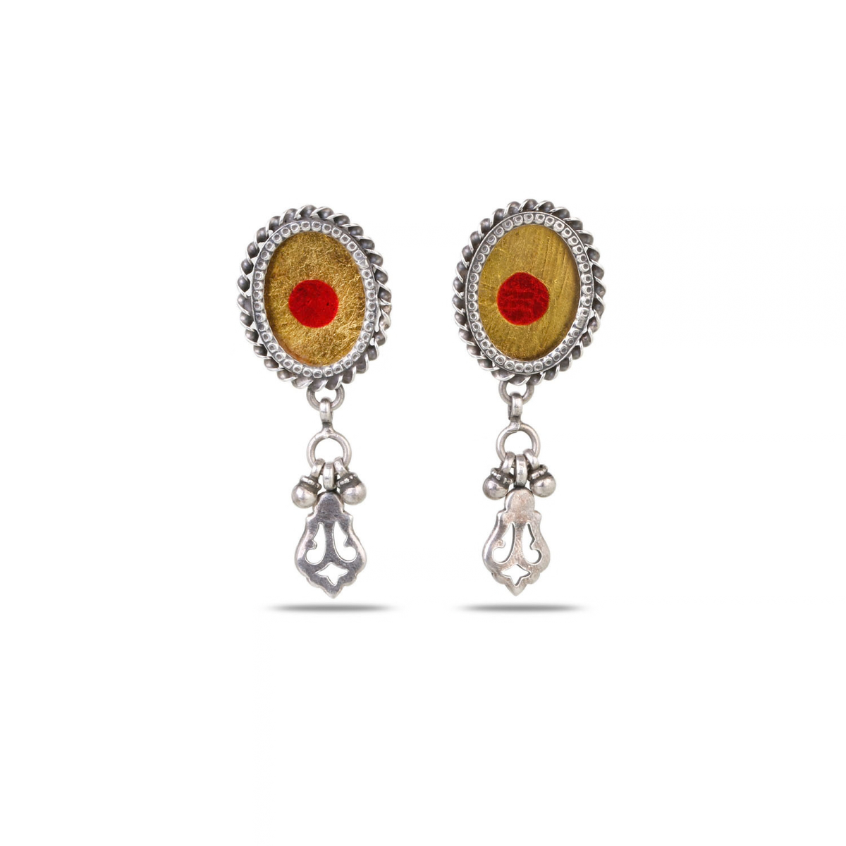Oorja Silver 925 Oxidised Drop Earrings