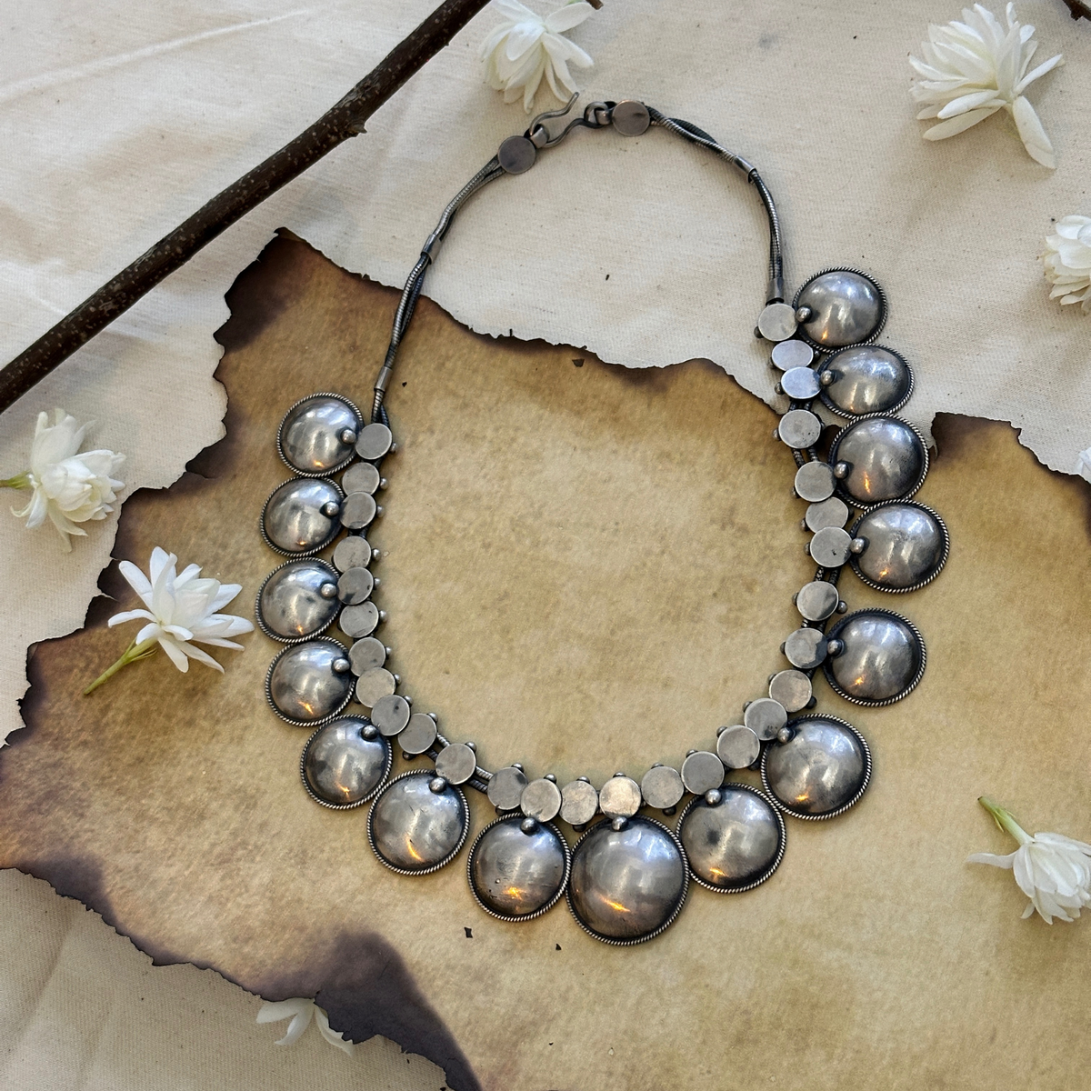 Folk Traditional Silver 925 Necklace