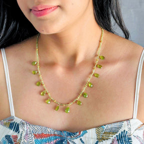 Bruck Peridot Gold Plated Silver 925 Necklace