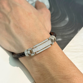 Rein Men's Zircon Silver 925 Bracelet