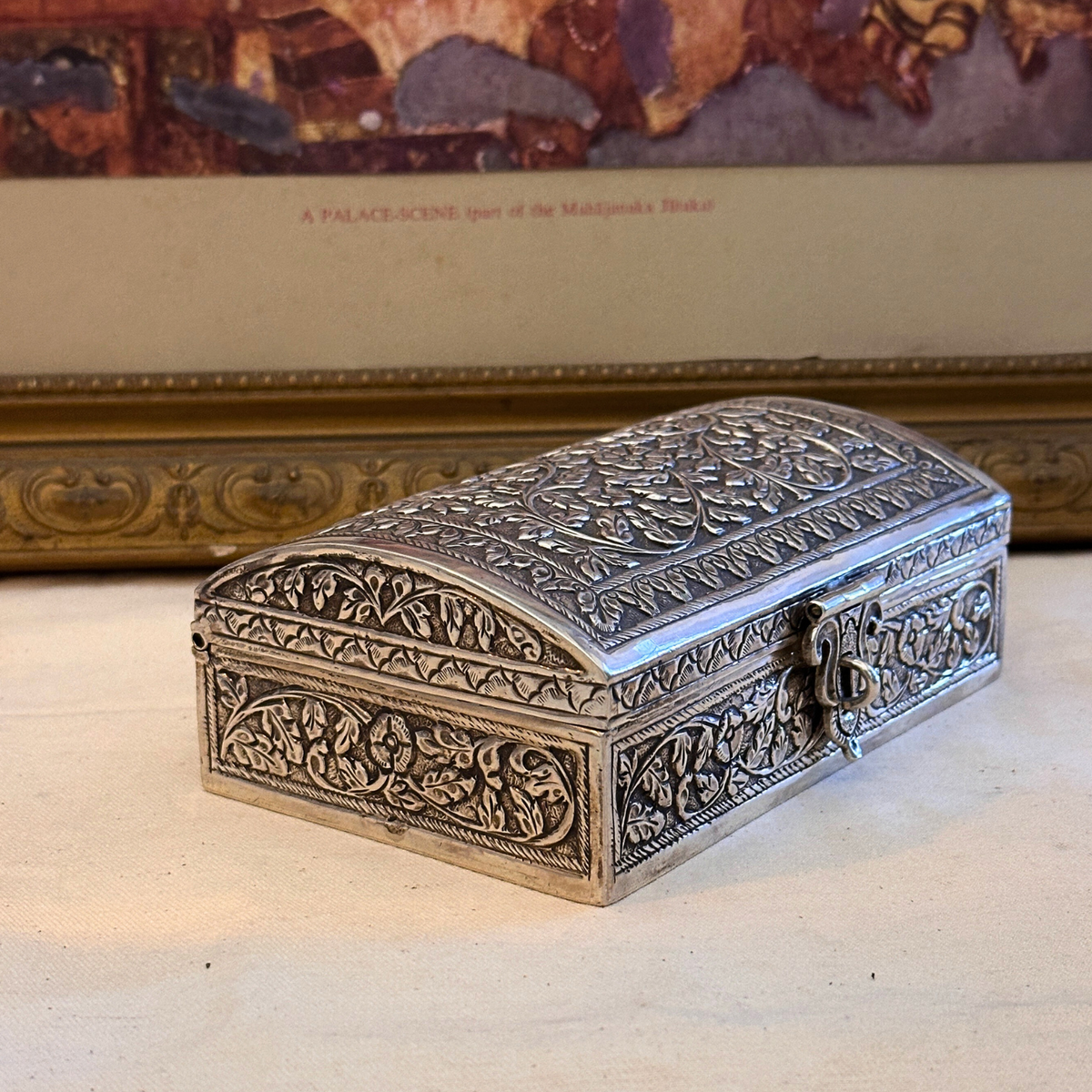 Venkata Silver Engraved Storage box