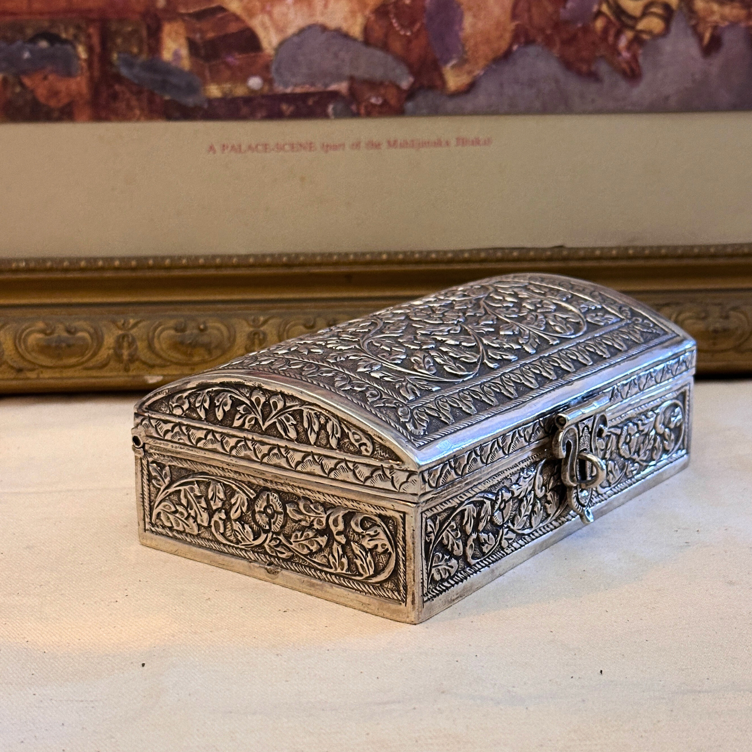 Venkata Silver Engraved Storage box