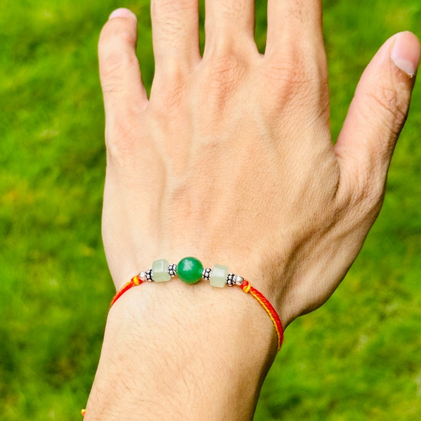 Yuv Gemstone and Silver 925 Rakhi