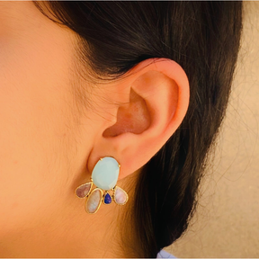 Mita Multistone 18k Gold Plated Silver 925 Earrings