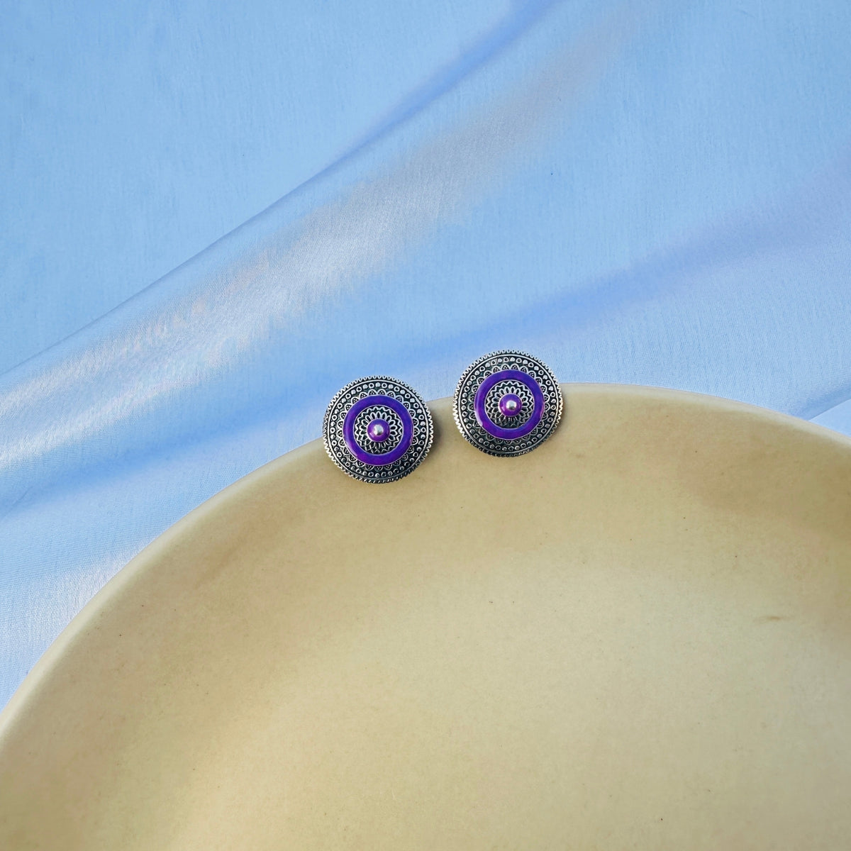 Purple Enamel Studs