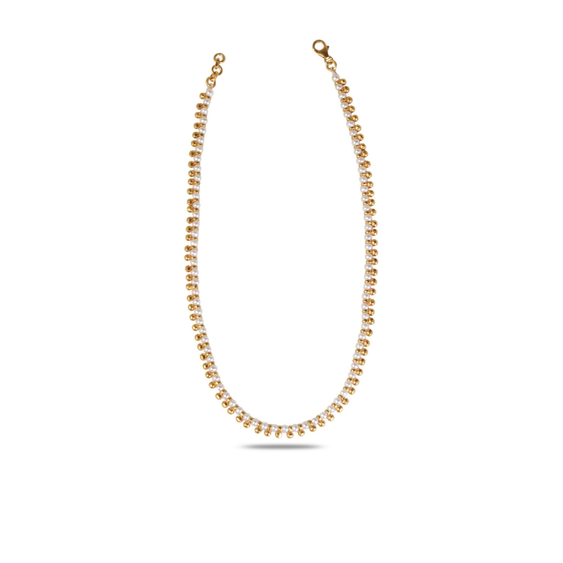 Siraht 18K Gold Plated Silver 925 Pearls Necklace