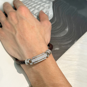 Rein Men's Zircon Silver 925 Bracelet