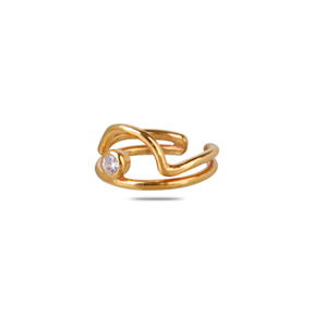 Mrina 18K Gold Plated Silver 925 Nail Ring