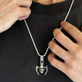 Skull design Silver 925 Men's Pendant