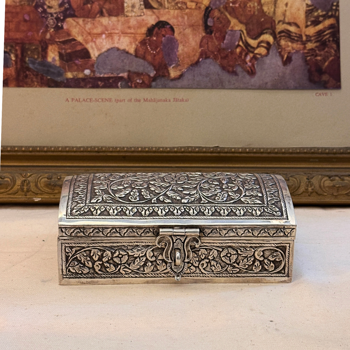 Venkata Silver Engraved Storage box