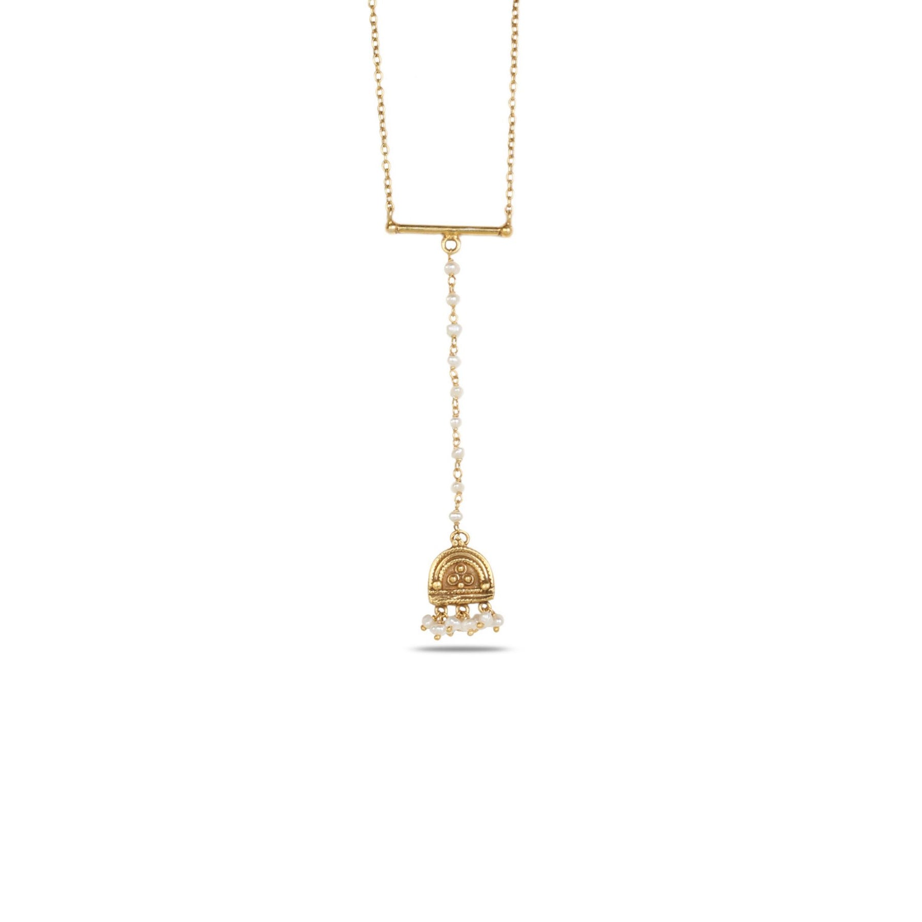 Ojasvni 18K Gold Plated Silver 925 T-shape Necklace