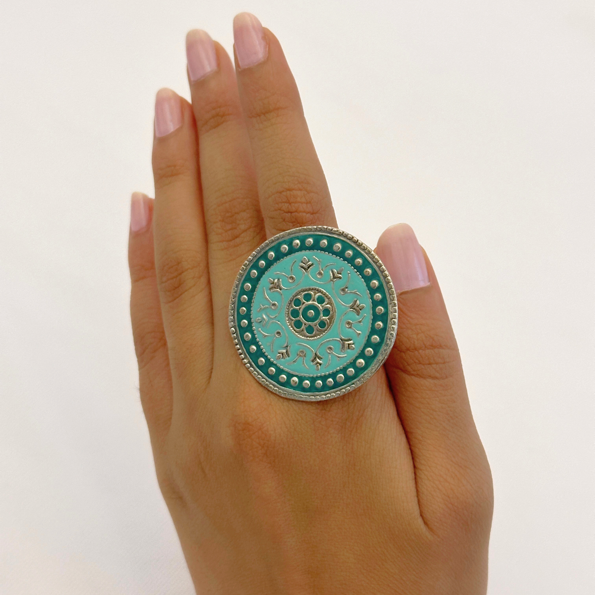 Gargi Enamel Silver 925 Ring