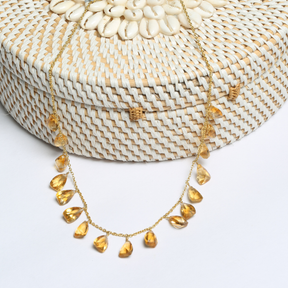 Cadace Citrine 18K Gold Plated Silver 925 Necklace
