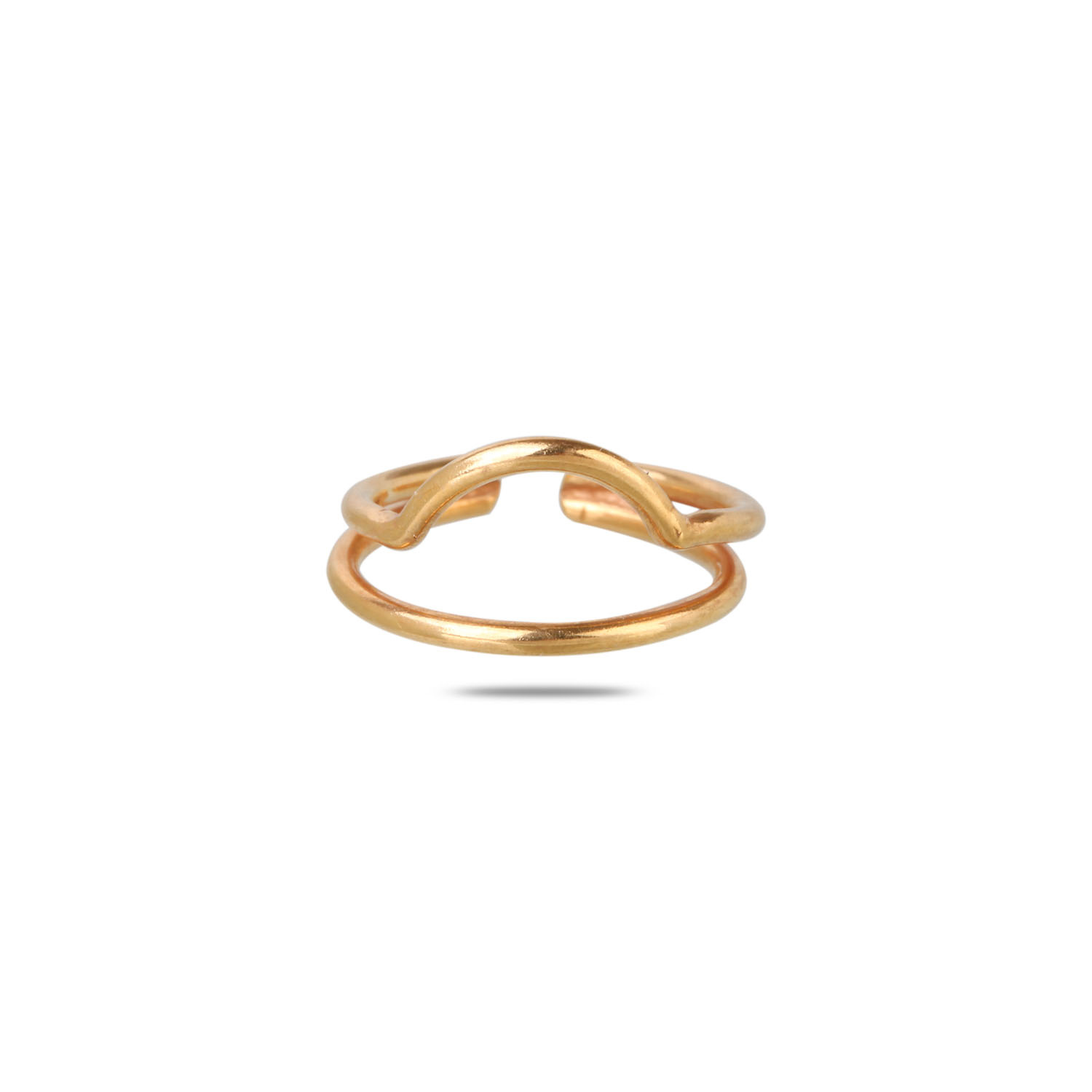 Riva 18K Gold Plated Silver 925 Nail Ring