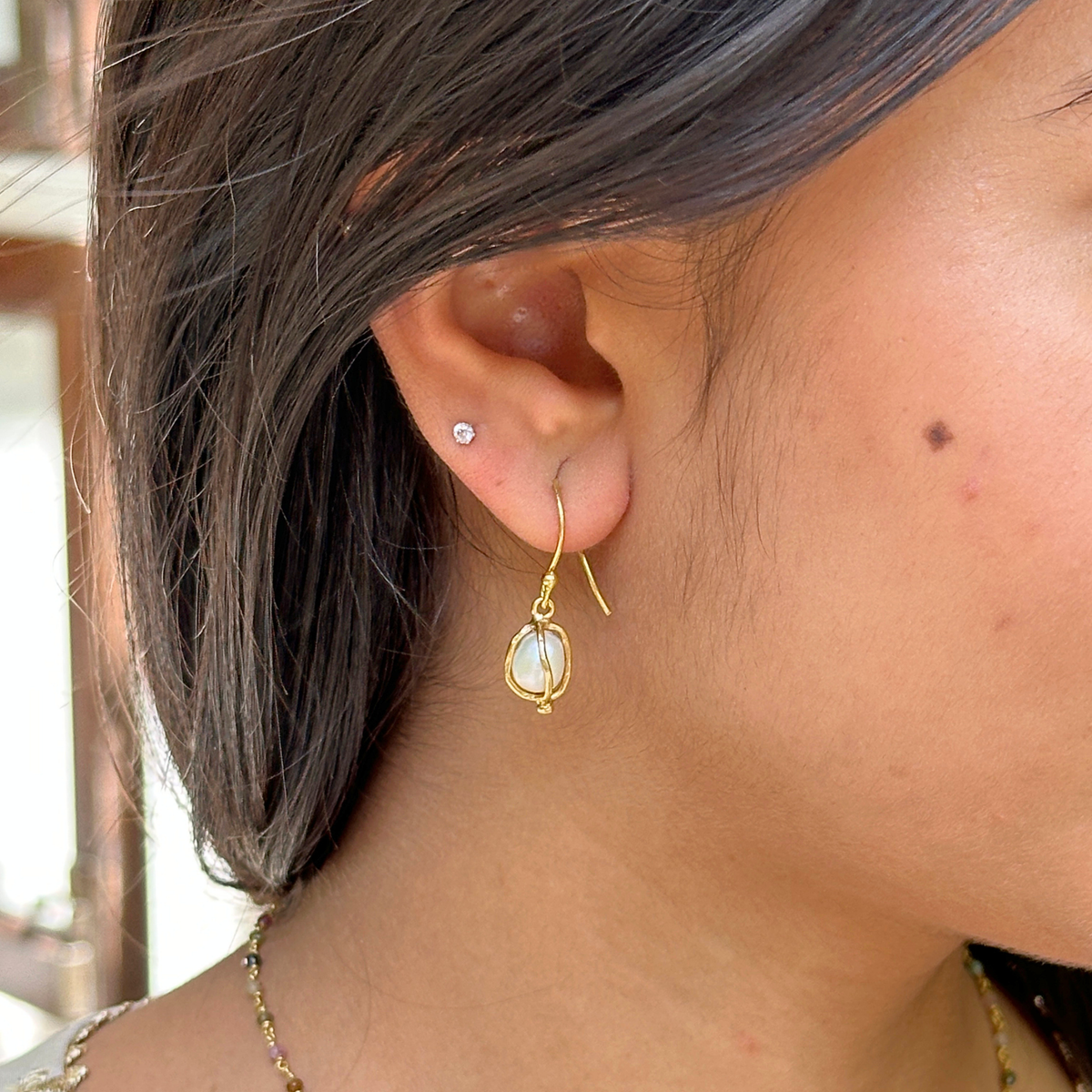 Yera Pearl 18k Gold Plated Silver 925 Earrings