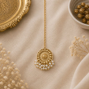 Aroha 18K Gold Plated Silver 925 Maang Tikka