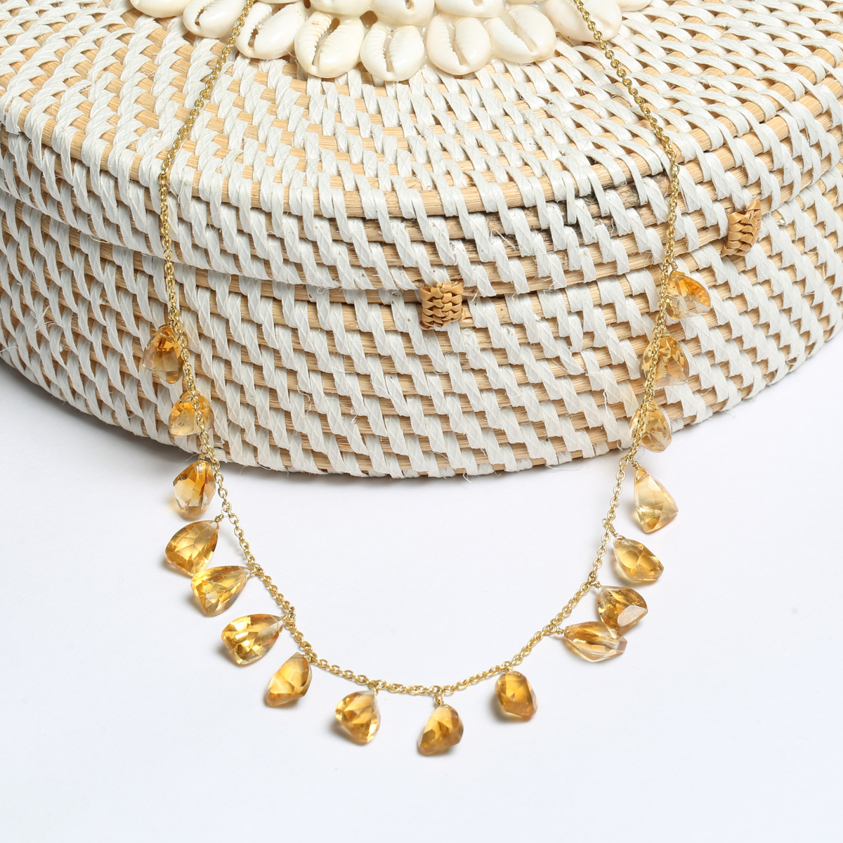 Cadace Citrine 18K Gold Plated Silver 925 Necklace