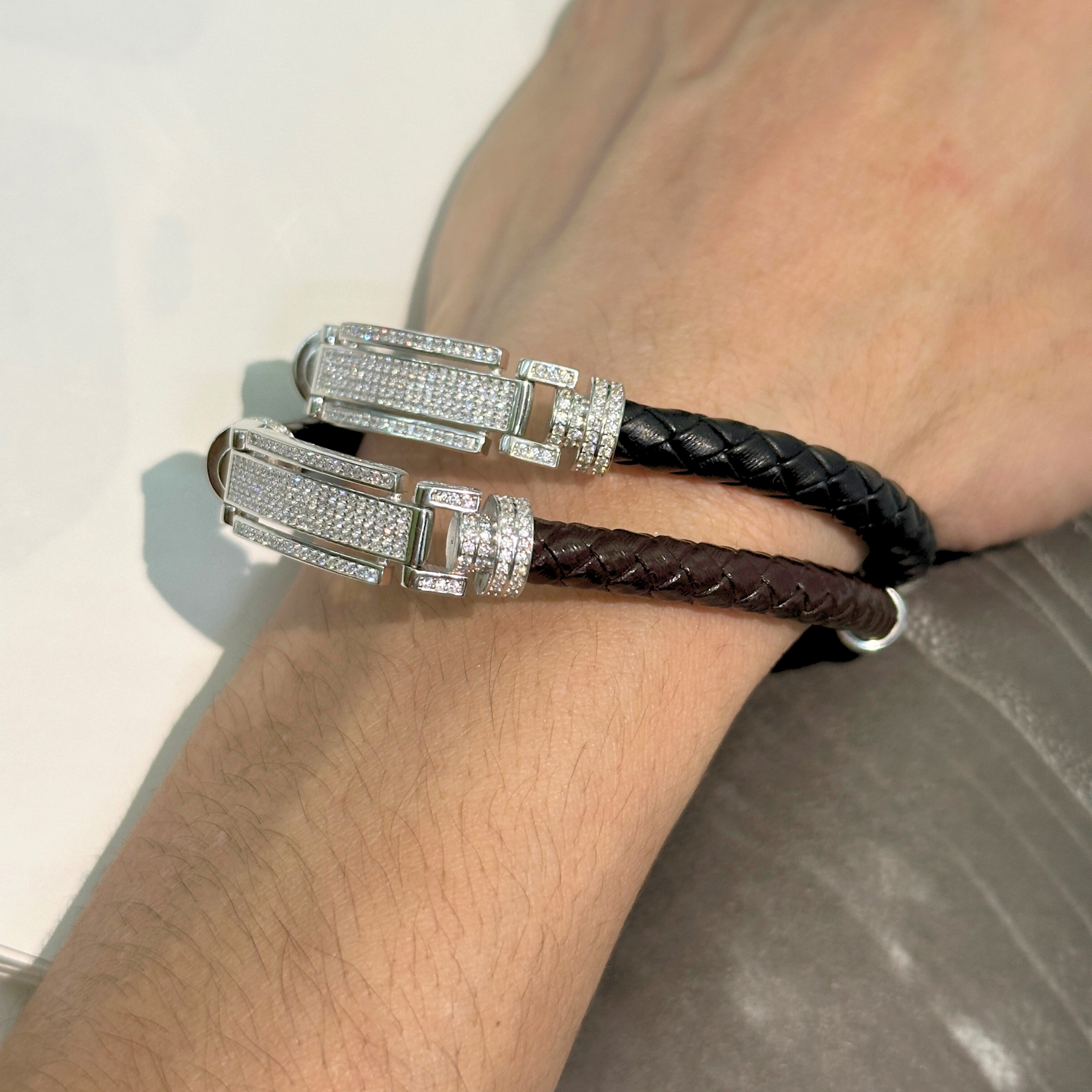 Rein Men's Zircon Silver 925 Bracelet