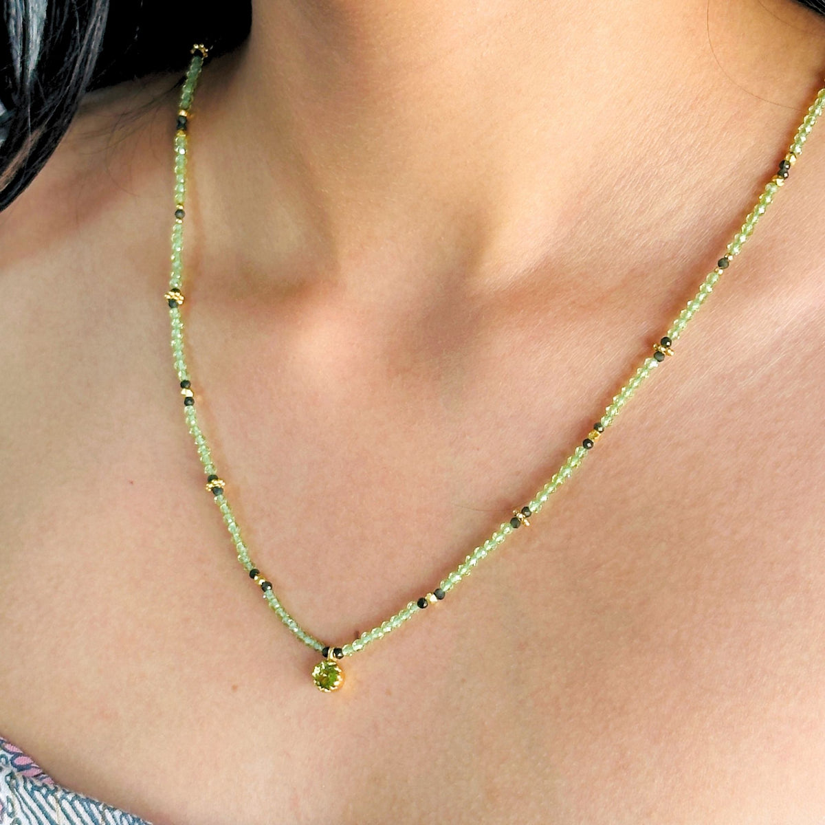 Perry Colorstone 18K Gold Plated Silver 925 Necklace