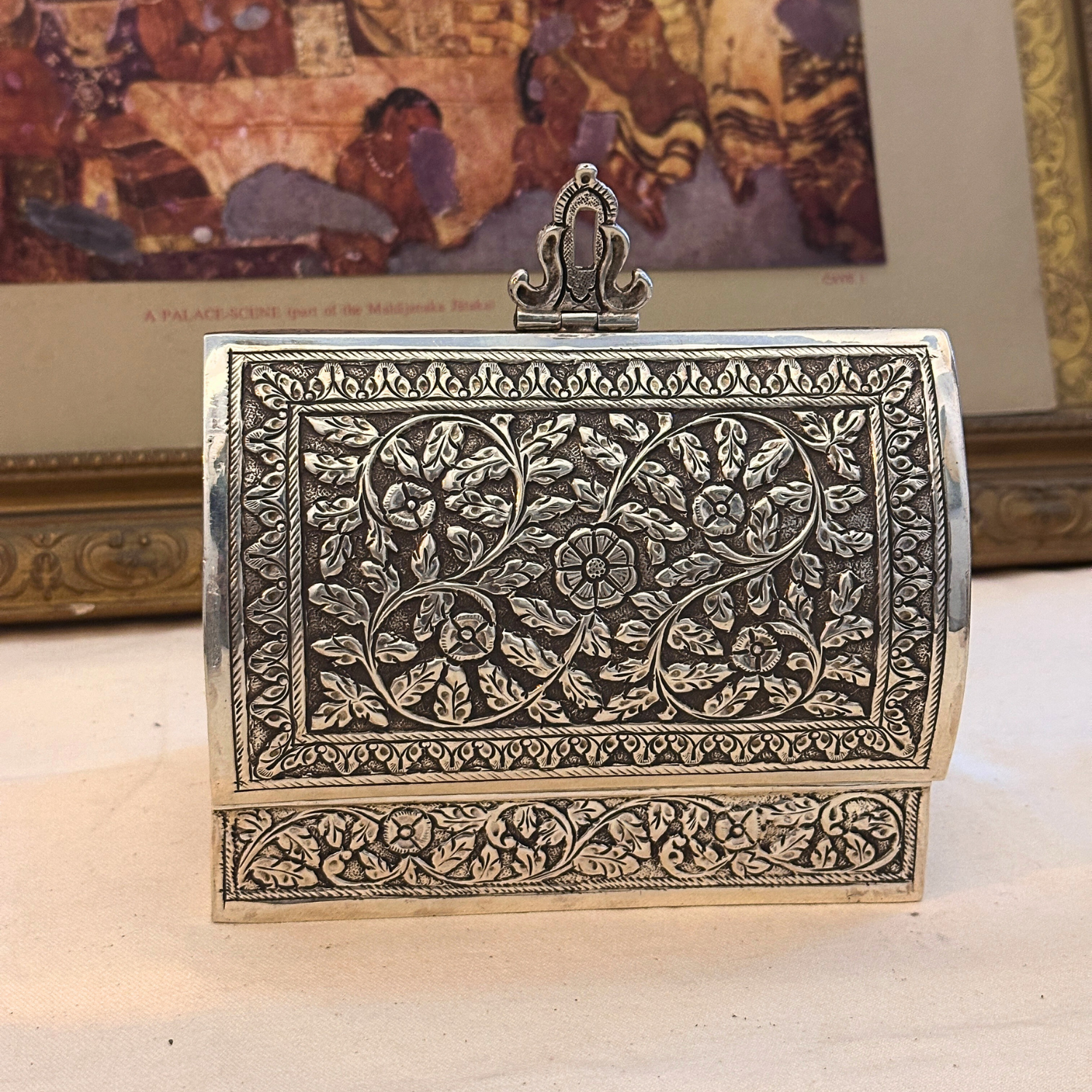 Venkata Silver Engraved Storage box