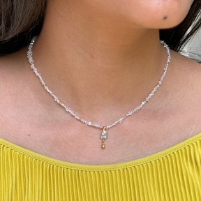 Kirae Crystal Quartz Gold Plated Silver 925 Necklace
