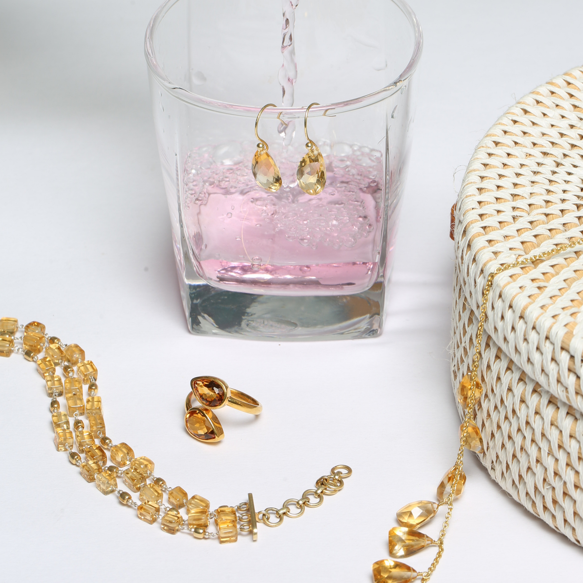 Shream Citrine 18K Gold Plated Silver 925 Bracelet