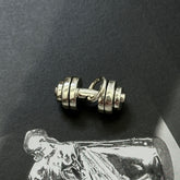 Dumbbell Silver 925 Men's Pendant