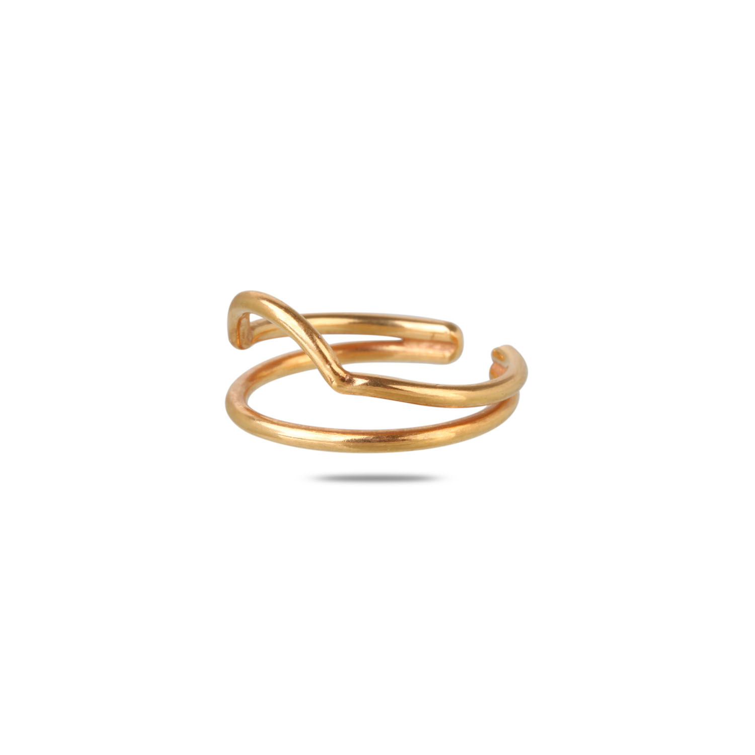Riva 18K Gold Plated Silver 925 Nail Ring