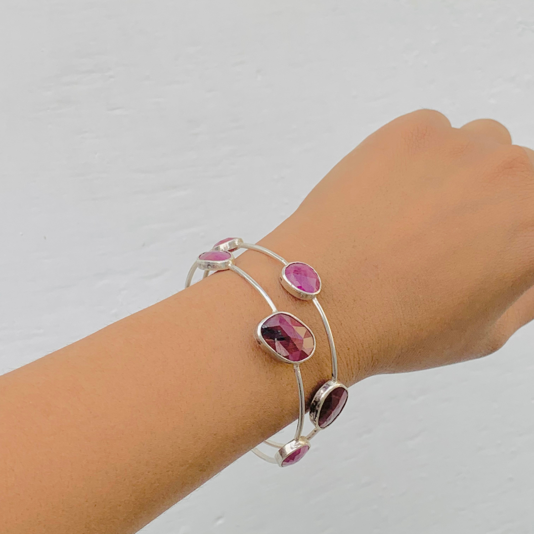 Rouge Ruby Silver Bracelet